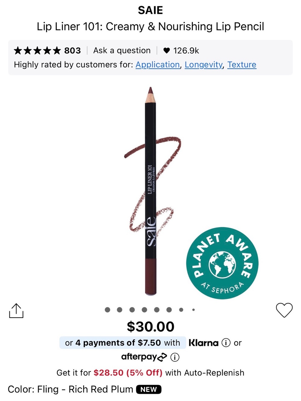 SAIE LIP LINER 101 - FLING